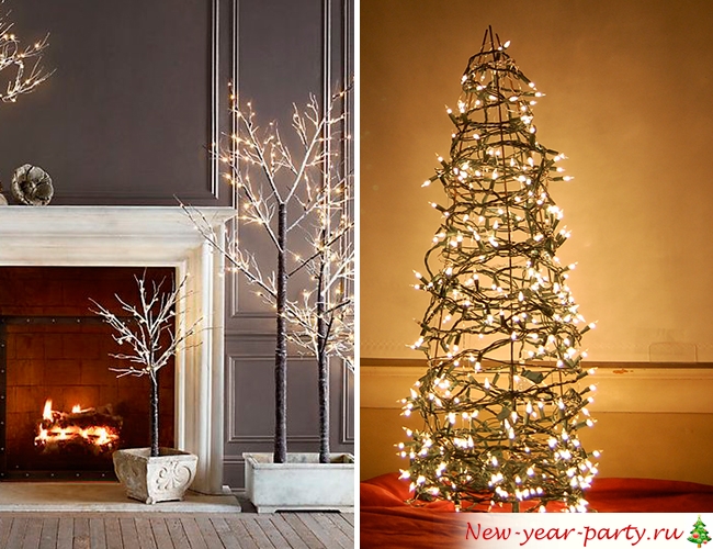 Umělý vánoční stromeček se světly